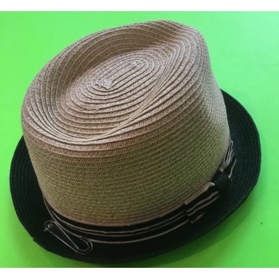 MUJER’ ‘APT 9’ PACKABLE NATURAL/BLACK FEDORATYPE HAT MSRP: $32 NWT 884409226632 eb-97680669
